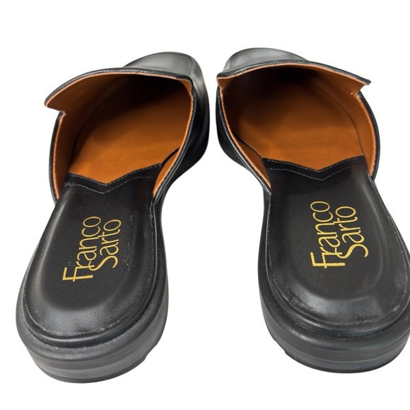 FRANCO SARTO Bocca Slide Mules Womens Shoe Size 6 Black Leather Classic Preppy - Picture 7 of 12